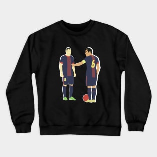 Xavi & Andres Iniesta Barcelona Midfield Duo Maestro Crewneck Sweatshirt